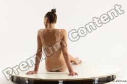 Underwear Woman White Standing poses - ALL Athletic long brown Standing poses - simple Multi angle poses Academic