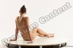 Underwear Woman White Standing poses - ALL Athletic long brown Standing poses - simple Multi angle poses Academic