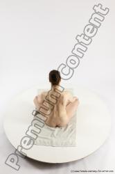 Nude Gymnastic poses Woman White Slim long brown Multi angle poses Pinup