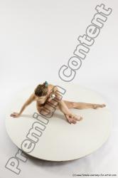 Nude Woman White Sitting poses - ALL Athletic long blond Sitting poses - simple Multi angle poses Pinup