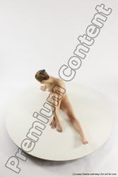 Nude Woman White Sitting poses - ALL Athletic long blond Sitting poses - simple Multi angle poses Pinup