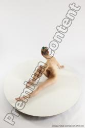 Nude Woman White Sitting poses - ALL Athletic long blond Sitting poses - simple Multi angle poses Pinup