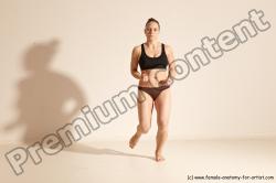 Underwear Martial art Woman White Moving poses Average long colored Dynamic poses Academic