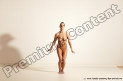 Nude Gymnastic poses Woman White Moving poses Athletic medium brown Dynamic poses Pinup