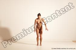 Nude Gymnastic poses Woman White Moving poses Athletic medium brown Dynamic poses Pinup