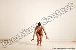 Nude Gymnastic poses Woman White Moving poses Athletic medium brown Dynamic poses Pinup