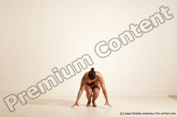 Nude Gymnastic poses Woman White Moving poses Athletic medium brown Dynamic poses Pinup