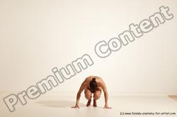 Nude Gymnastic poses Woman White Moving poses Athletic medium brown Dynamic poses Pinup