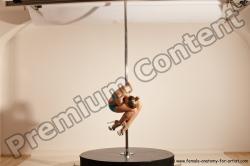 Underwear Gymnastic poses Woman White Moving poses Slim long blond Dynamic poses Academic