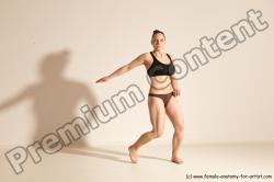 Underwear Martial art Woman White Moving poses Average long colored Dynamic poses Academic