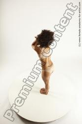 Underwear Woman Multiracial Standing poses - ALL Athletic long black Multi angle poses Academic