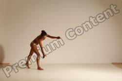 Nude Woman White Moving poses Slim long brown Dynamic poses Pinup
