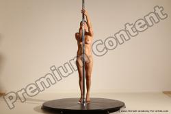 Nude Gymnastic poses Woman White Moving poses Slim long brown Dynamic poses Pinup