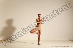 Underwear Gymnastic poses Woman White Moving poses Slim long brown Dynamic poses Academic