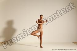 Underwear Gymnastic poses Woman White Moving poses Slim long brown Dynamic poses Academic