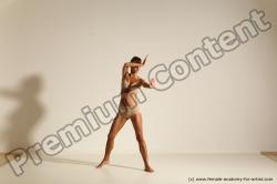 Underwear Gymnastic poses Woman White Moving poses Slim long brown Dynamic poses Academic