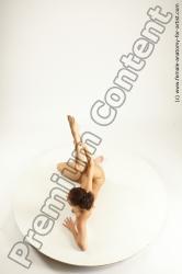 Nude Woman White Laying poses - ALL Slim long brown Multi angle poses Pinup