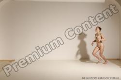 Underwear Woman White Slim long blond Dancing Dynamic poses Academic