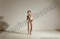Underwear Woman White Slim medium blond Dynamic poses Academic