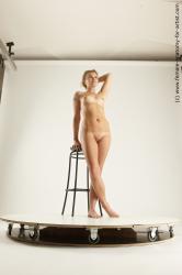 Nude Woman White Sitting poses - ALL Slim medium blond Sitting poses - simple Multi angle poses Pinup