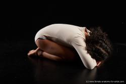 Underwear Woman Black Kneeling poses - ALL Slim Kneeling poses - on both knees medium black Standard Photoshoot  Academic