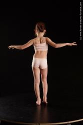 Underwear Woman White Standing poses - ALL Slim long brown Standing poses - simple Standard Photoshoot  Academic