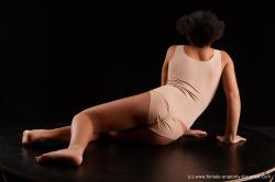 Underwear Woman Black Laying poses - ALL Average Laying poses - on side medium black Standard Photoshoot  Academic