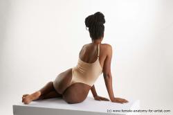 Underwear Woman Black Sitting poses - ALL Average dreadlocks black Sitting poses - simple Standard Photoshoot Academic